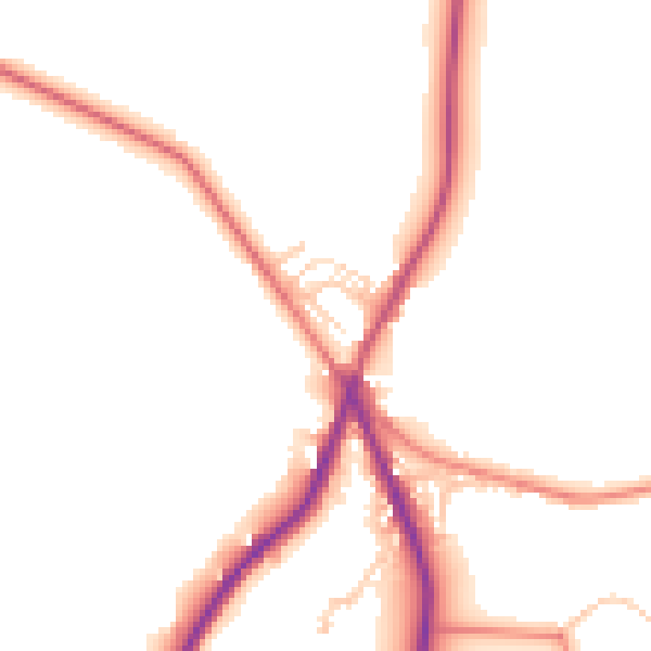 Daytime road noise heatmap for OL3 5SG