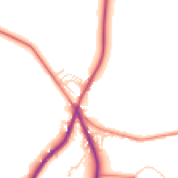 Daytime road noise heatmap for OL3 5SH