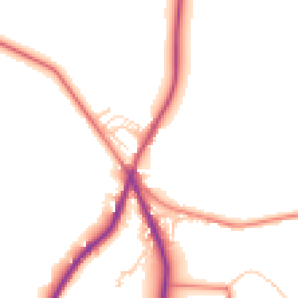 Daytime road noise heatmap for OL3 5SJ