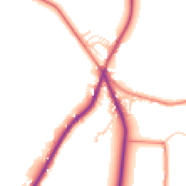 Daytime road noise heatmap for OL3 5SL