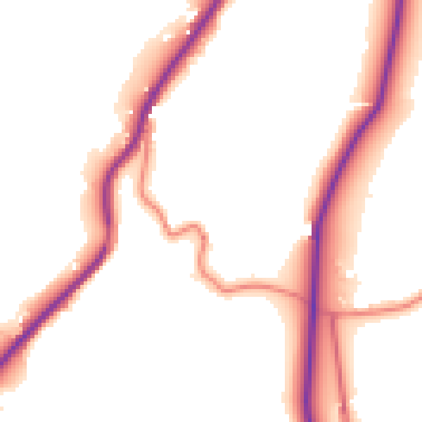 Daytime road noise heatmap for OL3 5SU