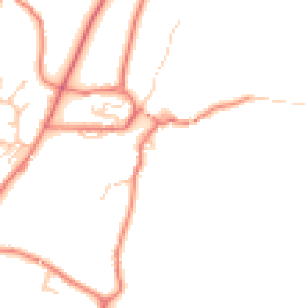 Daytime road noise heatmap for OL3 5TF
