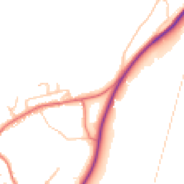 Daytime road noise heatmap for OL3 5UT