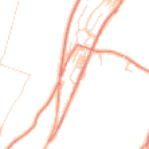 Daytime road noise heatmap for OL3 5XG