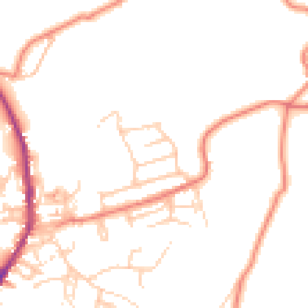 Daytime road noise heatmap for OL3 6EA