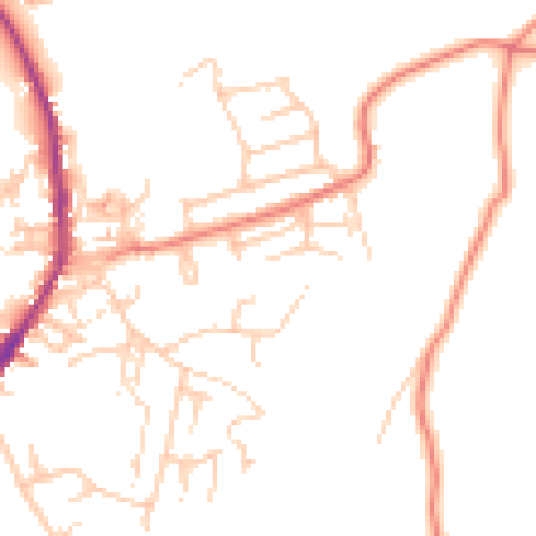 Daytime road noise heatmap for OL3 6EU