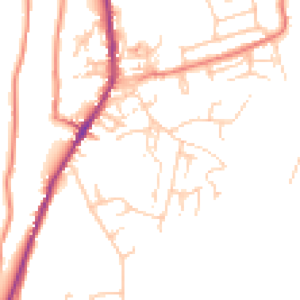 Daytime road noise heatmap for OL3 6HG