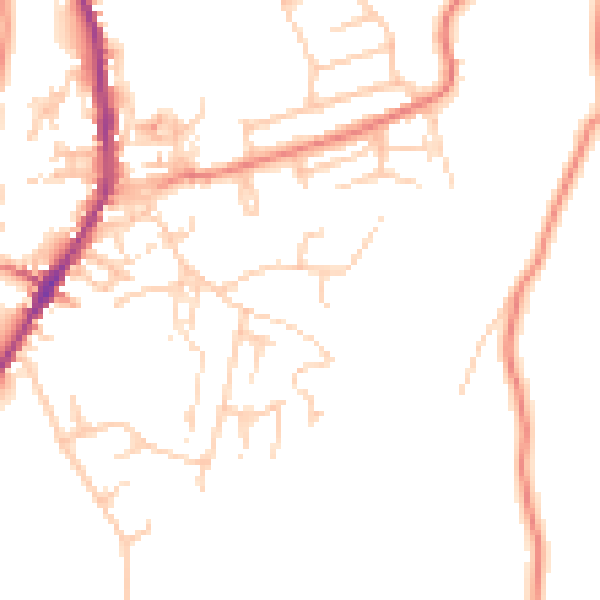 Daytime road noise heatmap for OL3 6HP