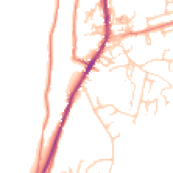 Daytime road noise heatmap for OL3 6HZ