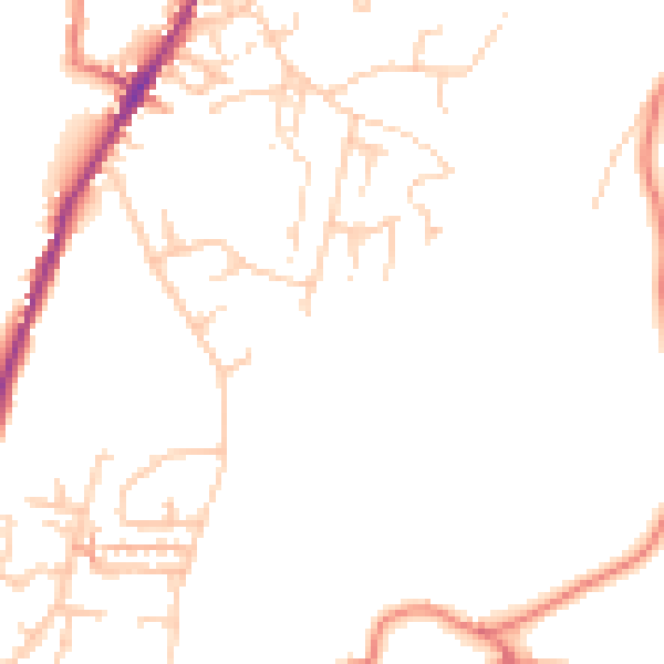 Daytime road noise heatmap for OL3 6JG