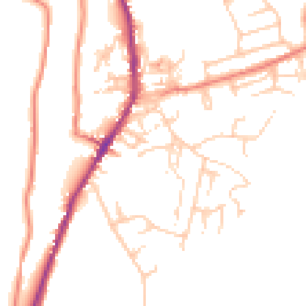 Daytime road noise heatmap for OL3 6LA