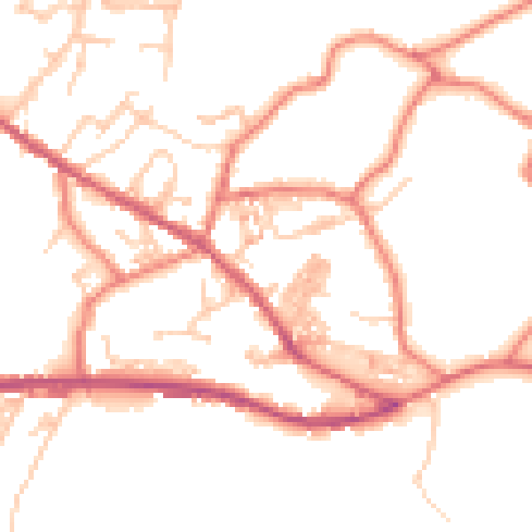 Daytime road noise heatmap for OL3 7DE