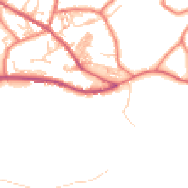 Daytime road noise heatmap for OL3 7DW
