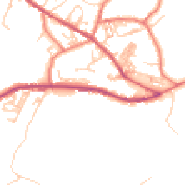 Daytime road noise heatmap for OL3 7ES