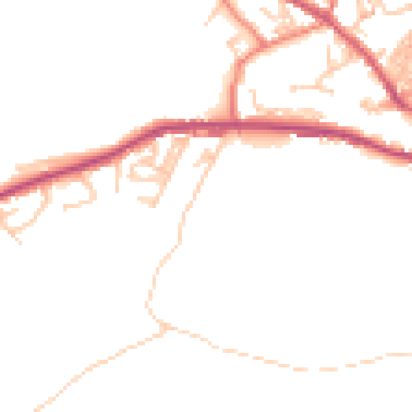 Daytime road noise heatmap for OL3 7EX