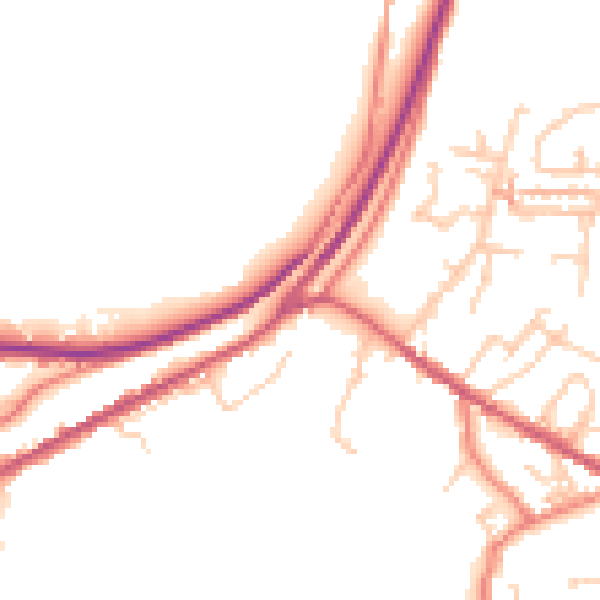 Daytime road noise heatmap for OL3 7JY