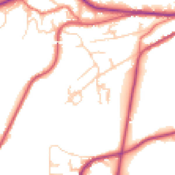 Daytime road noise heatmap for OL3 7LN