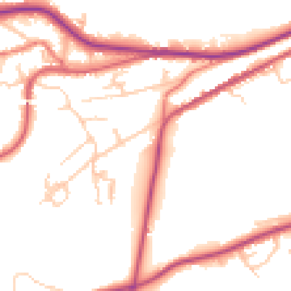 Daytime road noise heatmap for OL3 7LT