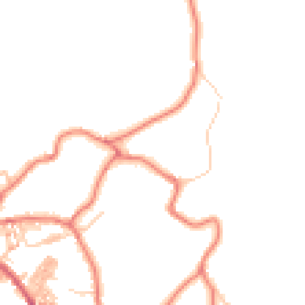 Daytime road noise heatmap for OL3 7NY