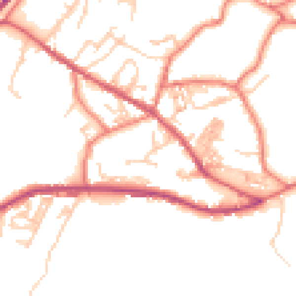 Daytime road noise heatmap for OL3 7PD