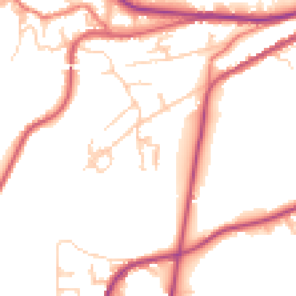 Daytime road noise heatmap for OL3 7PR