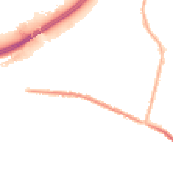 Night-time road noise heatmap for OL4 1AA