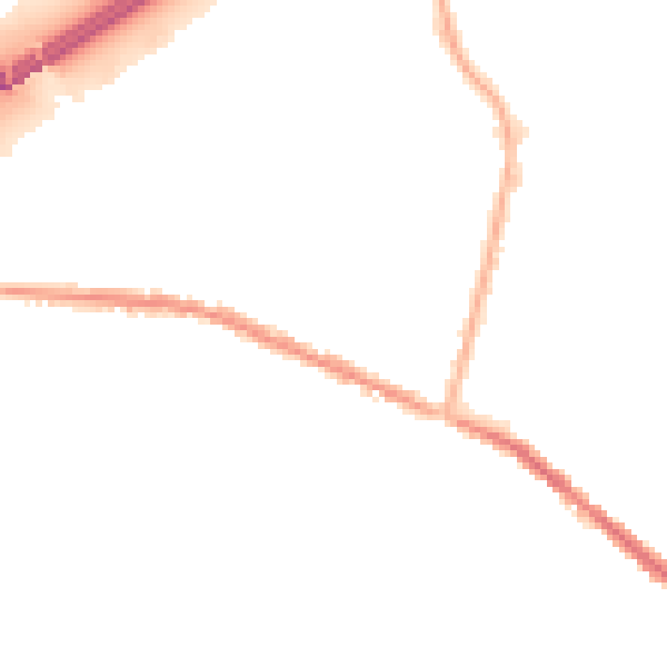 Night-time road noise heatmap for OL4 1AF