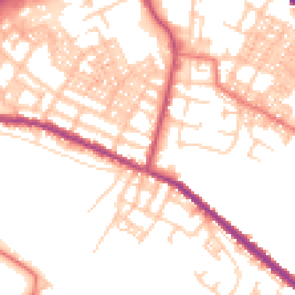 Daytime road noise heatmap for OL4 1AH