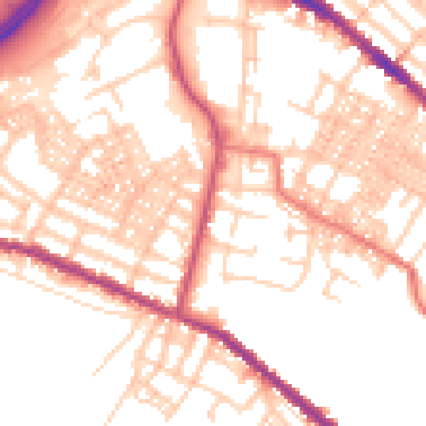 Daytime road noise heatmap for OL4 1AR