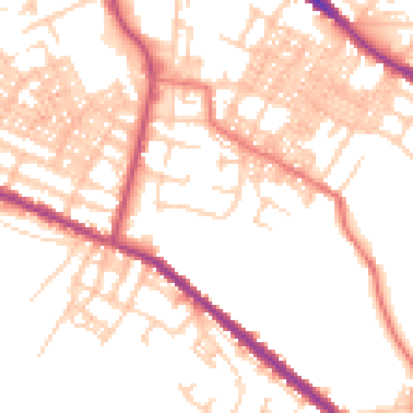 Daytime road noise heatmap for OL4 1AS