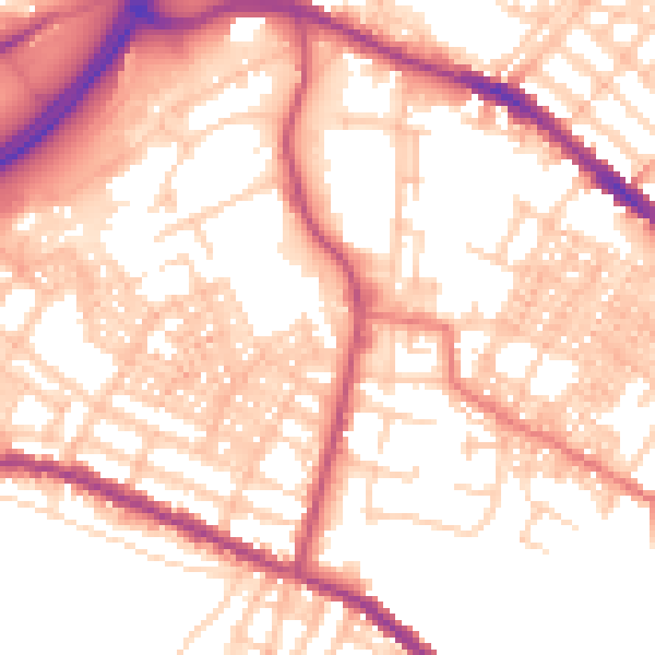 Daytime road noise heatmap for OL4 1BN