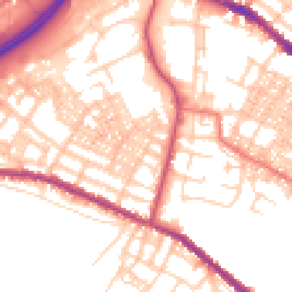Daytime road noise heatmap for OL4 1BS