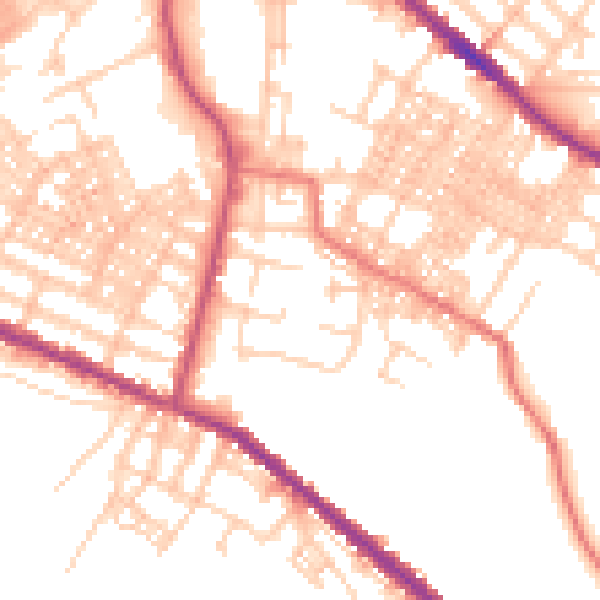 Daytime road noise heatmap for OL4 1BU