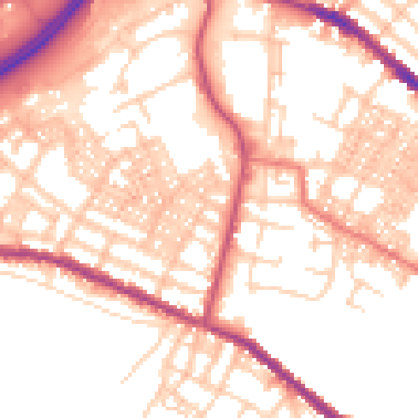Daytime road noise heatmap for OL4 1BW