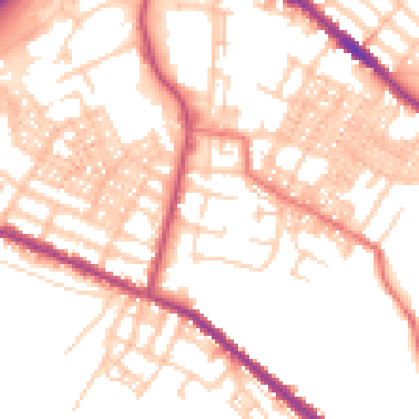 Daytime road noise heatmap for OL4 1BY