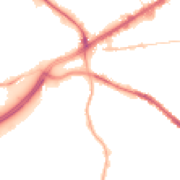 Night-time road noise heatmap for OL4 1BZ
