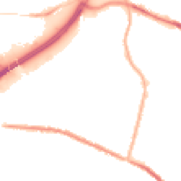 Night-time road noise heatmap for OL4 1DU