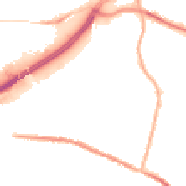 Night-time road noise heatmap for OL4 1DY
