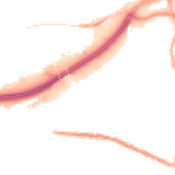 Night-time road noise heatmap for OL4 1EG