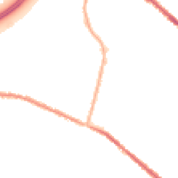 Night-time road noise heatmap for OL4 1ET