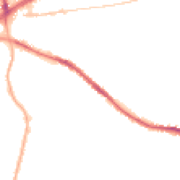 Night-time road noise heatmap for OL4 1NY