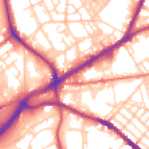 Daytime road noise heatmap for OL4 2AE