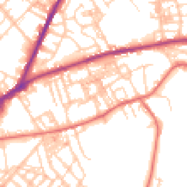 Daytime road noise heatmap for OL4 2DS