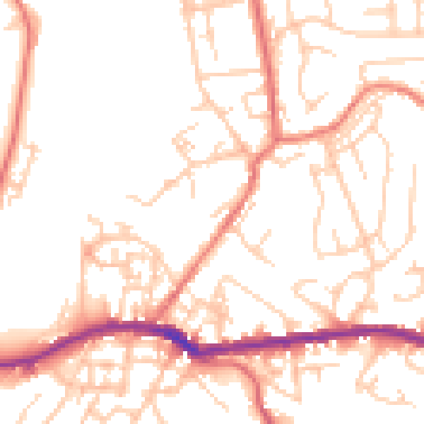 Daytime road noise heatmap for OL4 3FN