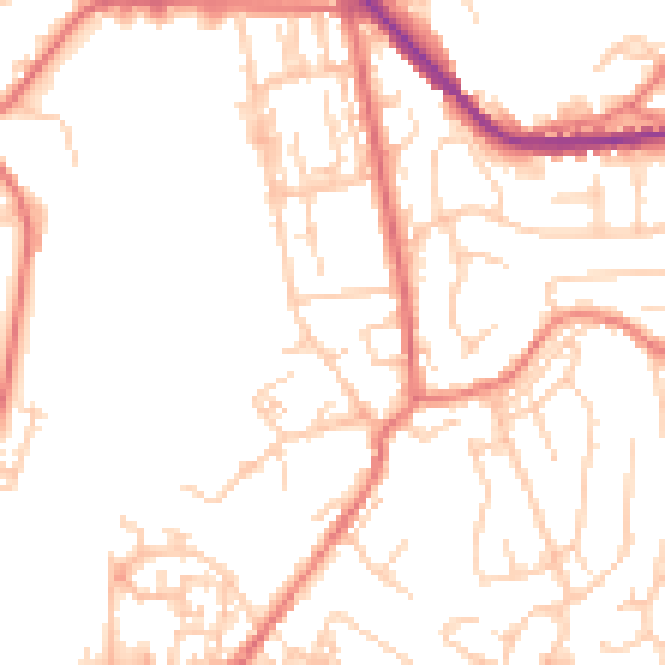 Daytime road noise heatmap for OL4 3JZ