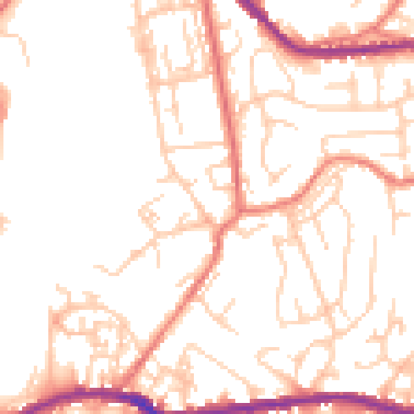 Daytime road noise heatmap for OL4 3LB