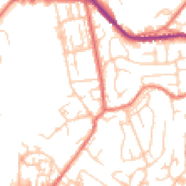 Daytime road noise heatmap for OL4 3LJ