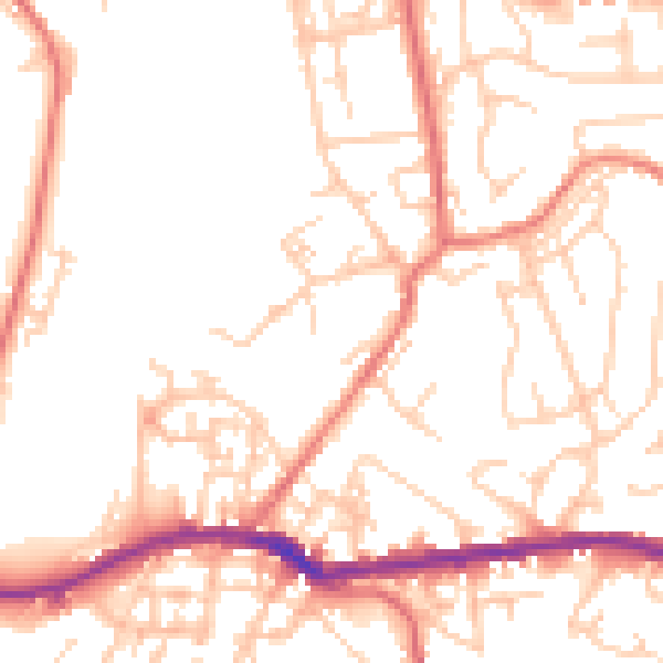 Daytime road noise heatmap for OL4 3LW