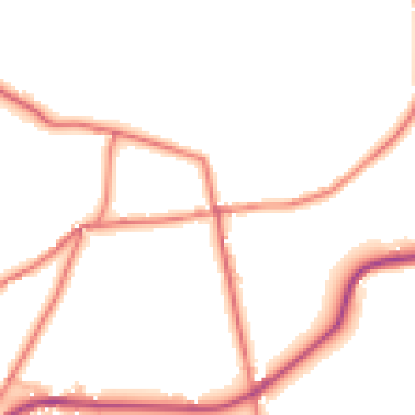 Daytime road noise heatmap for OL4 3RZ