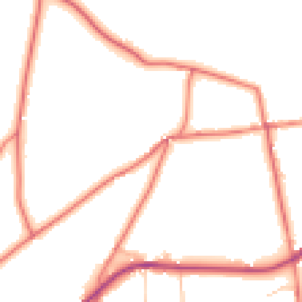Daytime road noise heatmap for OL4 3SA